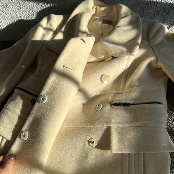 Marc New York cream colored 80% wool peacoat - Picture 3 of 3